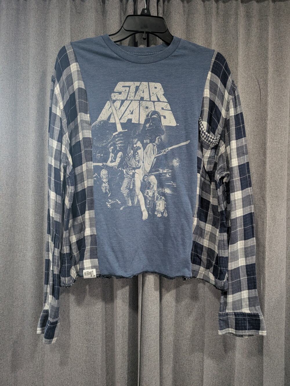 Upcycled Flannel Mash Up Top - Star Wars